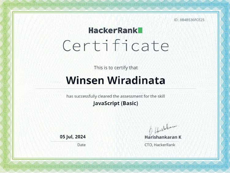 Certificate